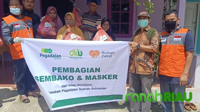 Rumah Zakat salurkan 200 paket sembako dan masker di Pandau
