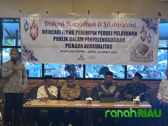 Ombudsman dan ICMI Riau Taja diskusi Ramadhan bertemakan Mencari Figur peduli Pelayanan Publik