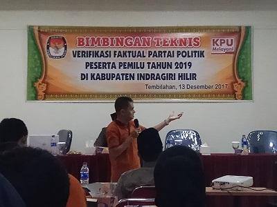 KPUD Inhil Berikan Bimtek Untuk Parpol, Ini Pointnya...