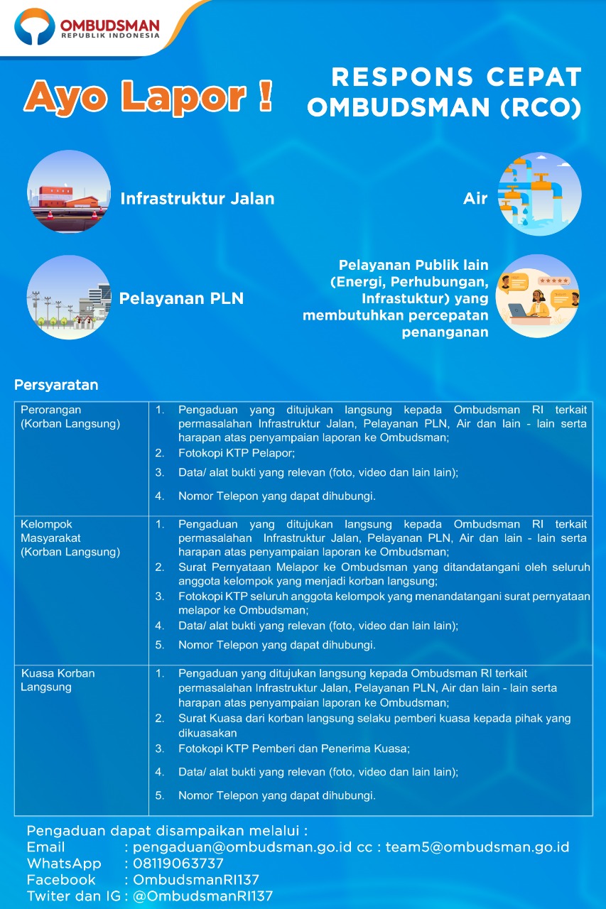 Layanan Respon Cepat Ombudsman untuk Masyarakat