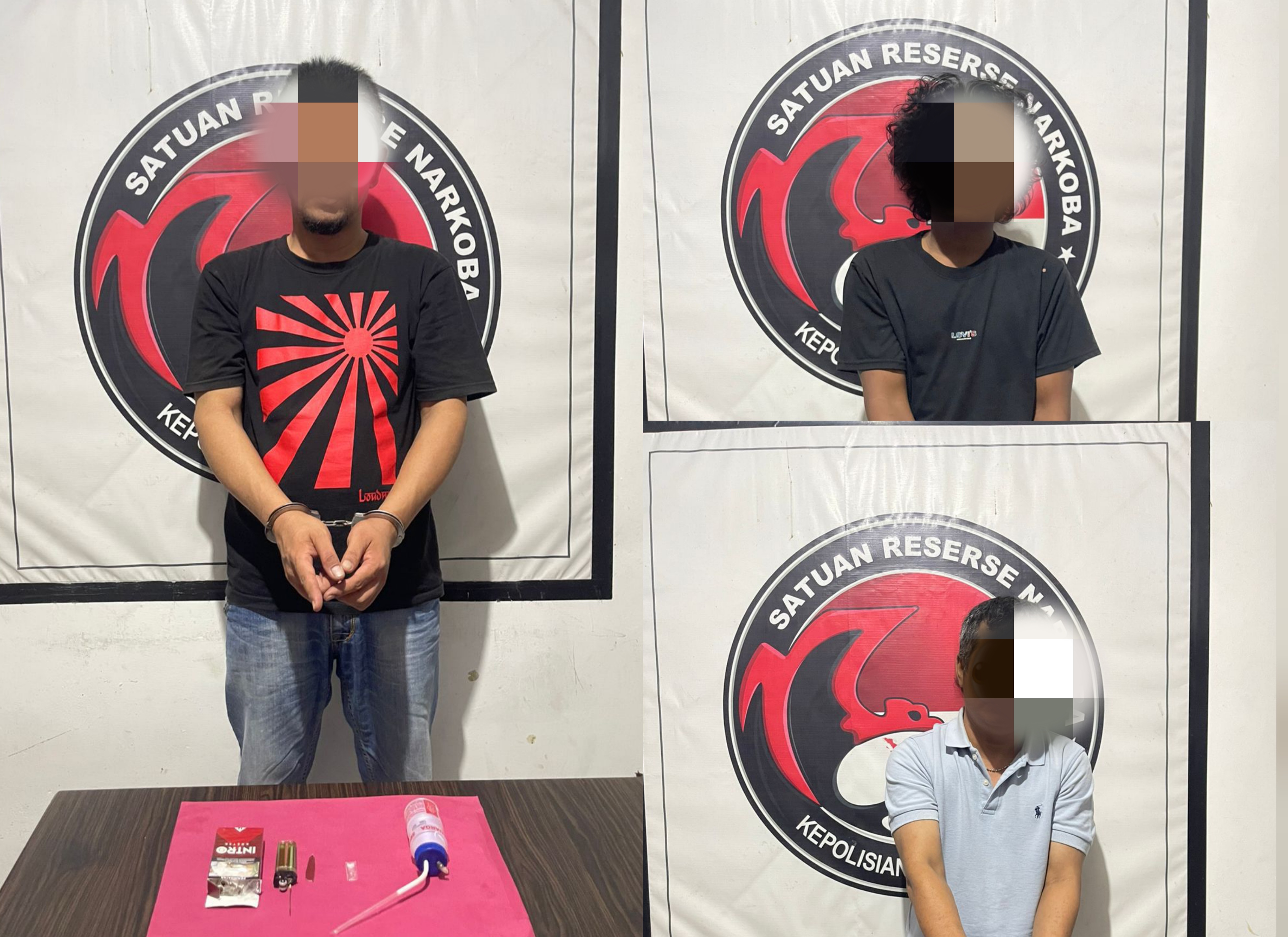 Layanan WhatsApp Kapolres Bengkalis, Satresnarkoba Berhasil Bekuk Tiga Tersangka Narkotika