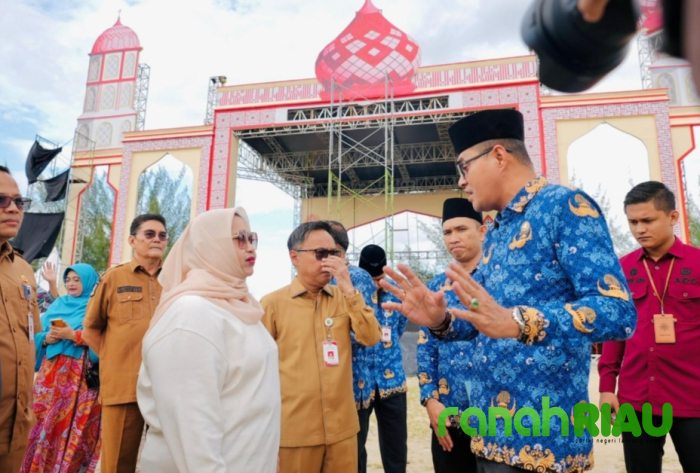 Didampingi Sejumpah OPD, Bupati Bengkalis Tinjau Progres Pembangunan Astaka MTQ