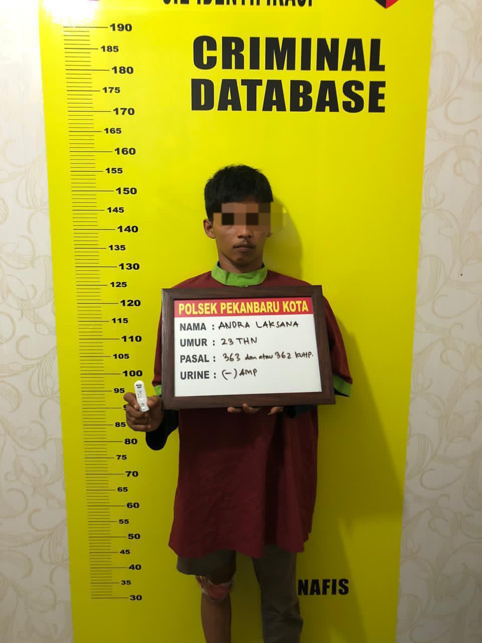 Polsek Pekanbaru Kota Bekuk Seorang Pemuda Curi Sepeda Motor