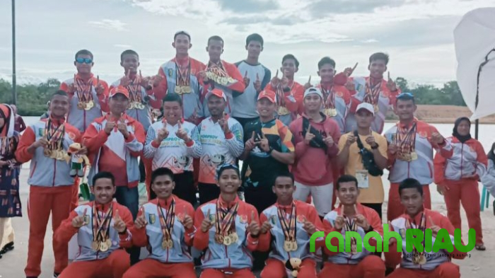 Atlit Dayung Kuansing Berhasil Meraih 11 Medali Emas dan Tiga Perunggu. 