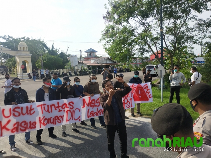 Usut Tuntas Dugaan Kasus Korupsi Proyek DIC, Aliansi Gempar Gelar Aksi Damai di Kejaksaan Bengkalis