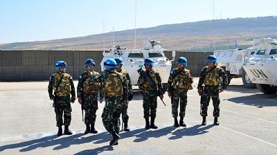 Kompi B Indobatt XXIII-K laksanakan latihan reaksi cepat dengan 3 Negara