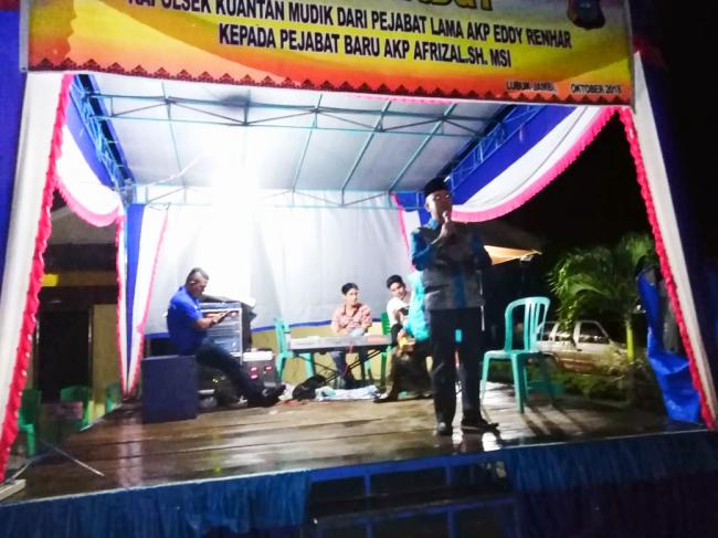 Pisah Sambut Kapolsek Kuantan Mudik diwarnai Keakraban dan Keharuan