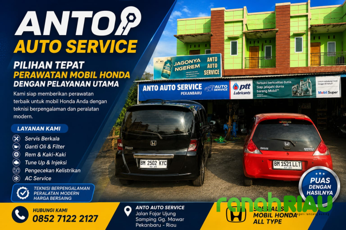 Butuh Servis Mobil Honda? Anto Auto Service Siap Berikan Penanganan Terbaik