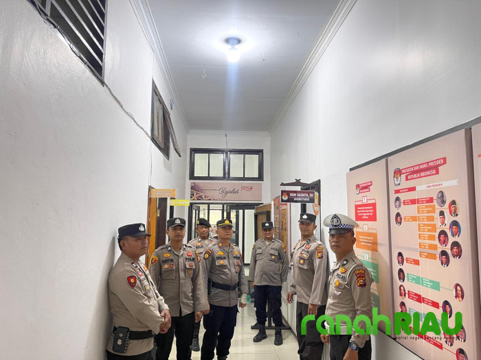 Pengamanan Kantor KPUD Kuansing Diperketat Pasca Pemungutan Suara
