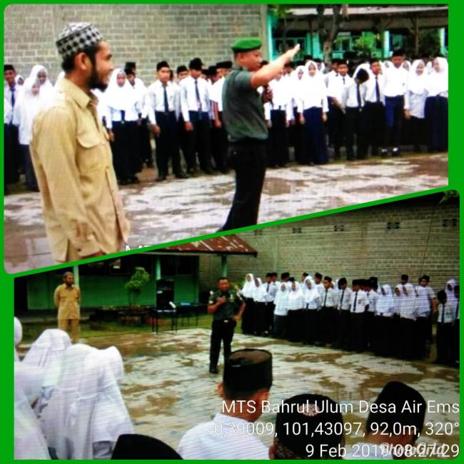 Babinsa 09/Sgg Berikan Materi Kedisiplinan Dan Cinta Tanah Air