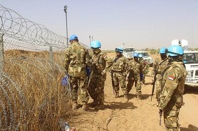 Dansatgas Indobatt-03 Pimpin Patroli Periksa Pagar Pembatas Camp di Sudan