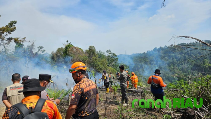 Polres Kampar berhasil Ungkap dan Ringkus Pelaku Pembakaran 10 hektar Lahan di Desa Merangin