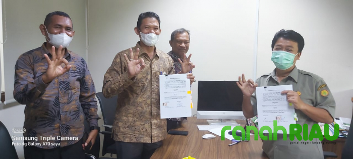 Penyaluran Dana Sarana Prasarana Perkebunan Sawit, Disbun Bengkalis MOU dengan Kemenkeu