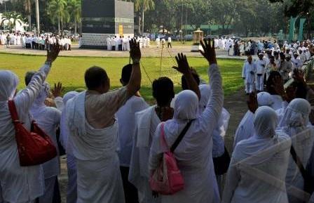 Siap-siap untuk Keberangkatan, Ribuan Calon haji asal Pekanbaru mulai latihan Manasik Haji