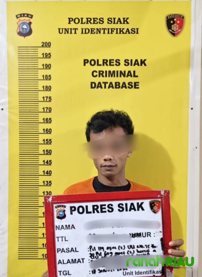 Digerebek Tengah Malam, Bandar Sabu di Tualang dibekuk Satresnarkoba Polres Siak