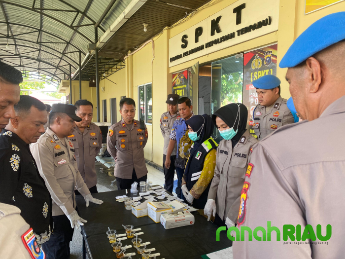Polres Kampar Perketat Pengawasan, Seluruh Personel terbukti Negatif Narkoba