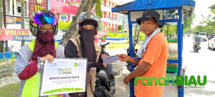 Pandemi terus meningkat, IZI Riau bagikan masker dan Edukasi ke Masyarakat