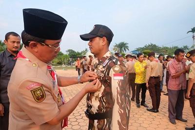 Ini Pesan Bupati Inhil Saat Apel Gelar Senja Pramuka 2018
