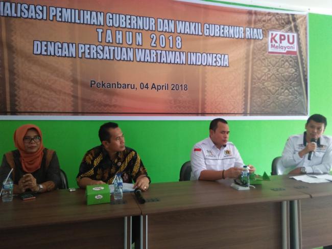 Sosialisasi Pilgub Riau, KPU Gandeng PWI Riau