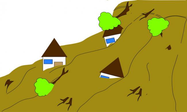  Longsor Inhil Riau Rusak Rumah dan Jalan