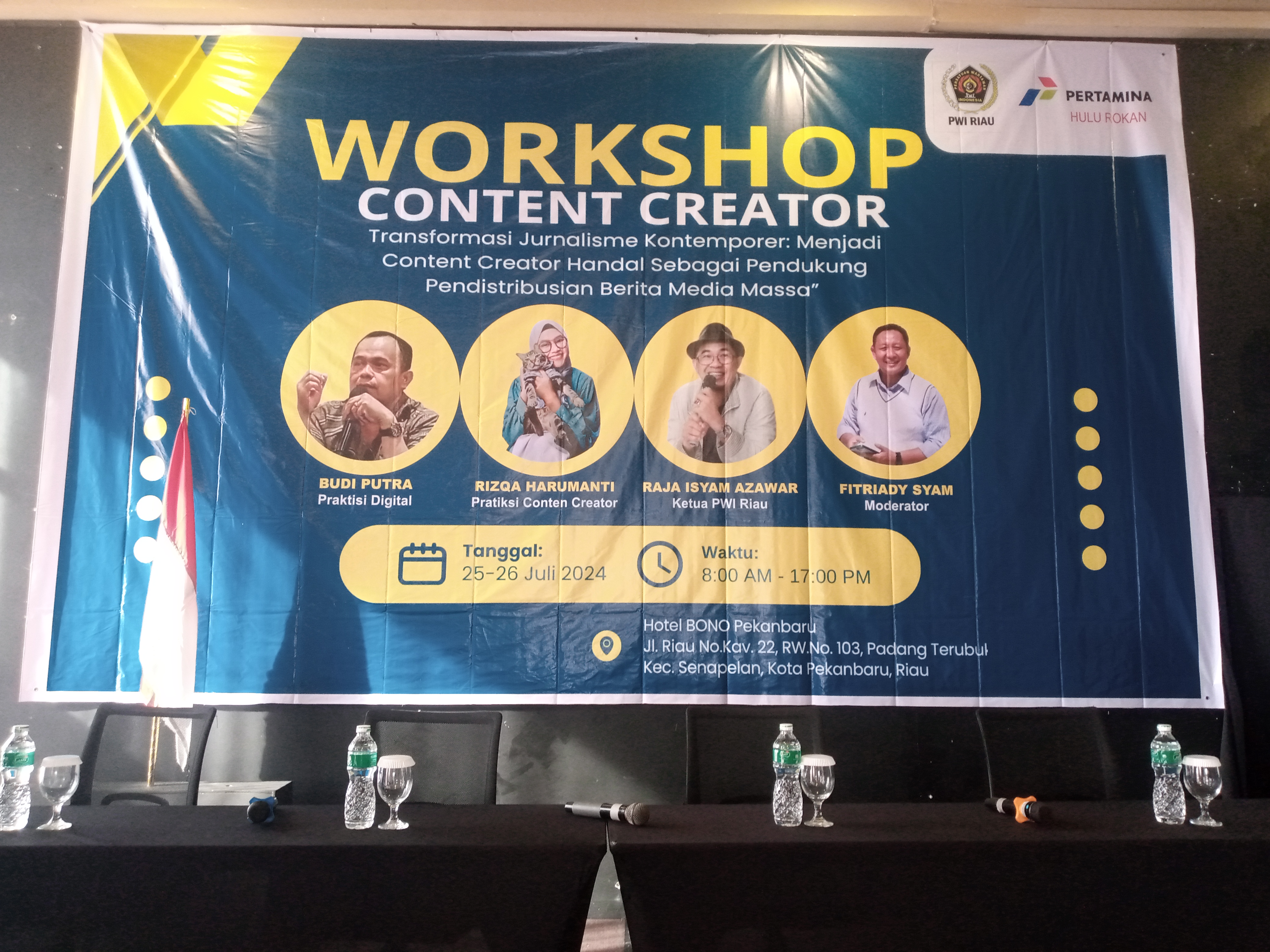 Bekerjasama dengan Pertamina Hulu Rokan, PWI Riau gelar Workshop bagi Content Creator