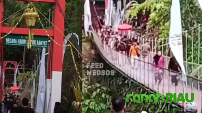Diduga Kelebihan Beban, Jembatan Gantung Pongpet di Pangandaran Ambruk, Bupati Syok