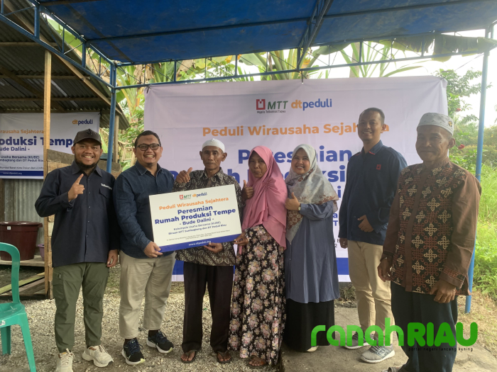 MTT Sumbagteng bersama DT Peduli Riau kembali resmikan Rumah Produksi Tempe Kedua
