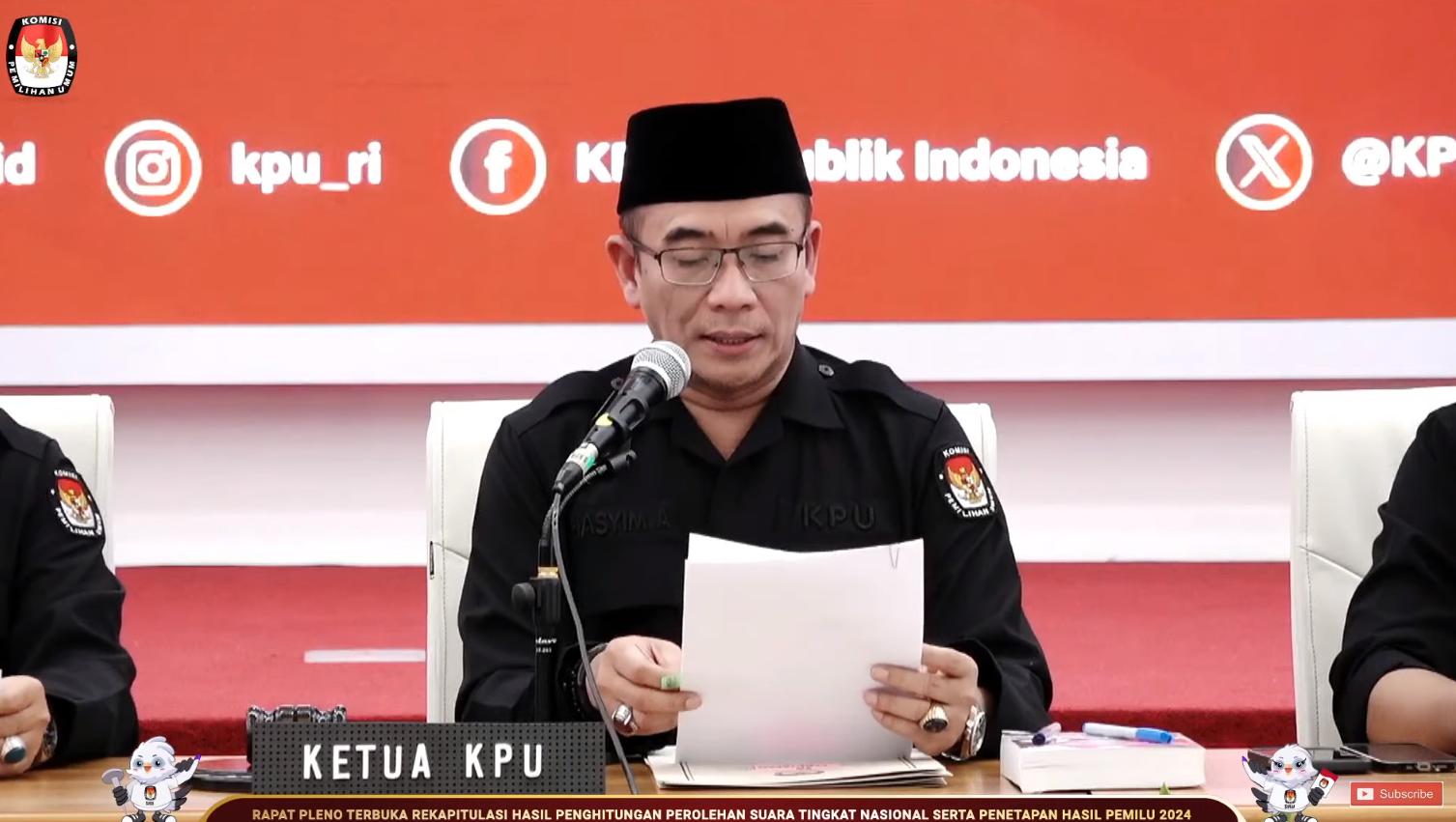 KPU Tetapkan Prabowo-Gibran Pemenang Pilpres 2024