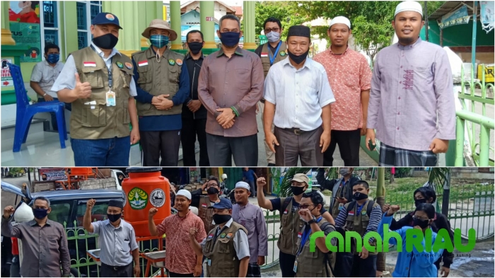 Relawan Satgas Siaga Bencana Dan Mahasiswa Kukerta UNRI Gelar Aksi Peduli Covid-19