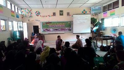 Bersama 600 Pelajar, Koramil 08 Kuantan Mudik dan Kodim 0302 INHU Nobar G30sPKI