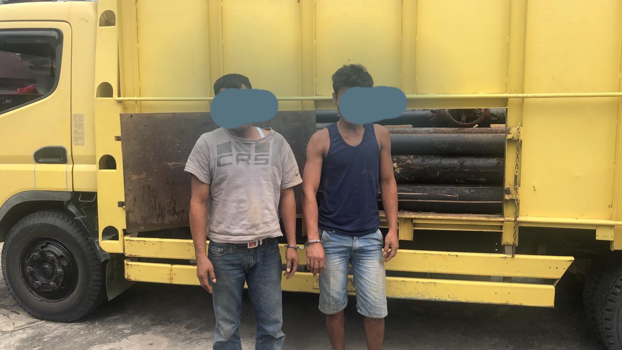 Dugaan Curi Besi PT. CPI,  Dua Orang Ini Ditangkap