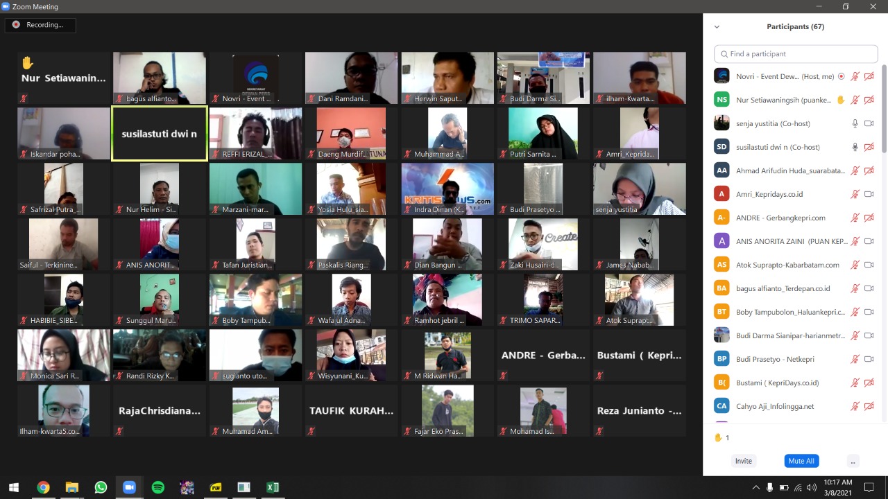 Dewan Pers dan UPN Veteran Yogyakarta Gelar Pra-UKW 60 Via Zoom