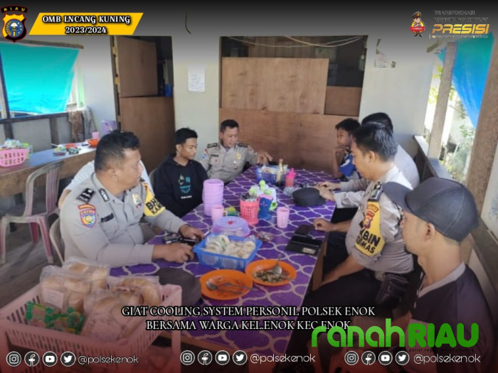 Polsek Enok Cooling System Sambil Sarapan Pagi Bersama Pemuda Sungai Lokan