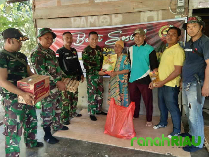Koramil 09 Singingi Atasi Kesulitan Masyarakat Desa Sungai Kuning