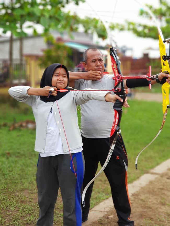 Disela Kegiatan, Kwarcab 04.02 Inhil Adakan Latihan Memanah di Lingkup Kwarcab