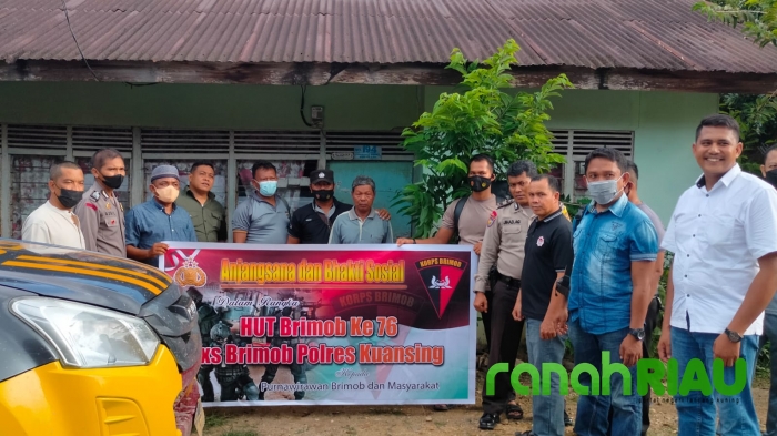 31 Eks Brimob Peduli Terhadap Masyarakat Kurang Mampu di Wilkum Polsek Kuantan Mudik