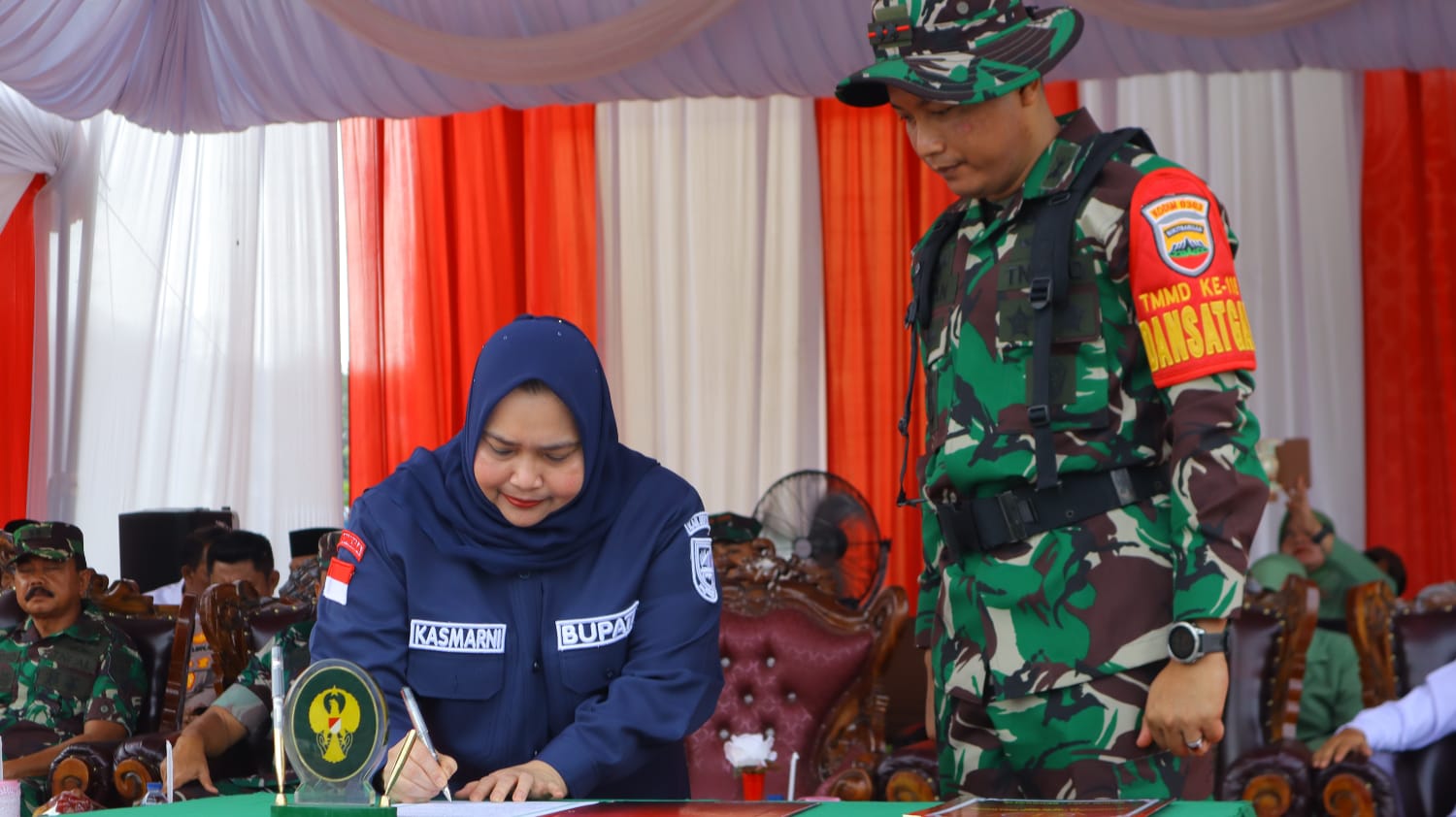 Bupati Bengkalis Resmi Buka TMMD 118 Tahun 2023 di Desa Bathin Solapan