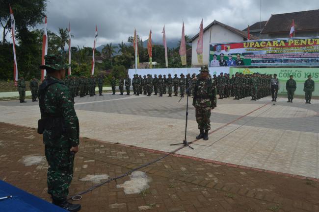 Kodim 0804/Magetan Laksanakan Gladi Bersih Upacara Untuk Maksimalkan Penutupan TMMD
