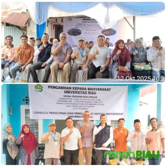 LPPM Unri latih KUBE Maju Bersama, Kembangkan budidaya Lele Berbasis Teknologi Bioflok