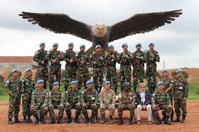 Pejabat UN New York kunjungi Pasukan Garuda di Afrika Tengah
