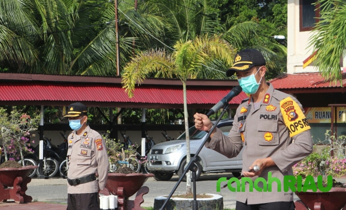 Kapolres Inhil Berangkatan 60 Personil untuk Pengamanan Pilkada di Inhu