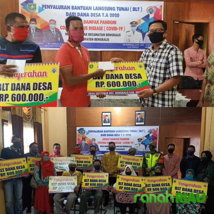 Dampak COVID-19, Kades Senderak Salurkan Pembagian BLT Sebanyak 183 KK