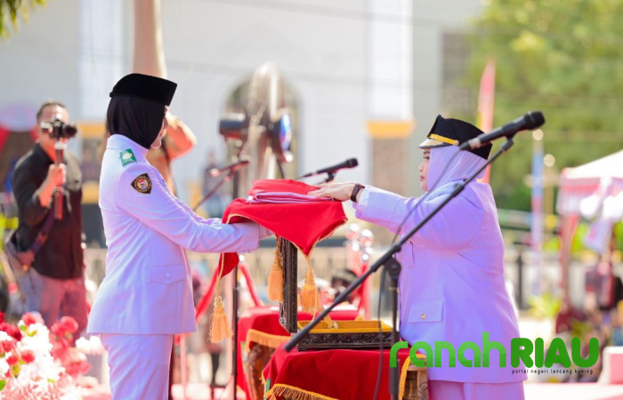 HUT RI ke 80, Bupati Bengkalis Sebagai Inspektur Upacara Peringatan Detik Detik Proklamasi