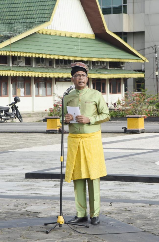 Pjs Bupati Inhil Pimpin Apel Hari Pertama Pasca Cuti Lebaran