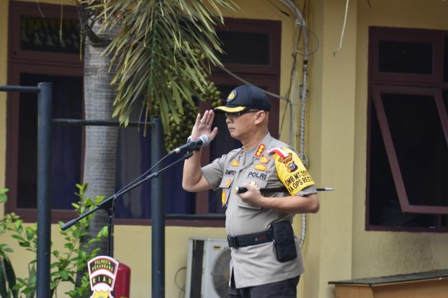 Kapolresta Pimpin Apel Gelar Pasukan Ops Keselamatan 2019 Polresta Pekanbaru