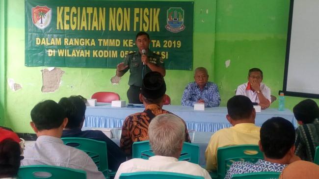 Tingkatkan Pengetahuan Wasbang, Satgas TMMD  Ke - 104 Kodim/Bks  Beri Penyuluhan