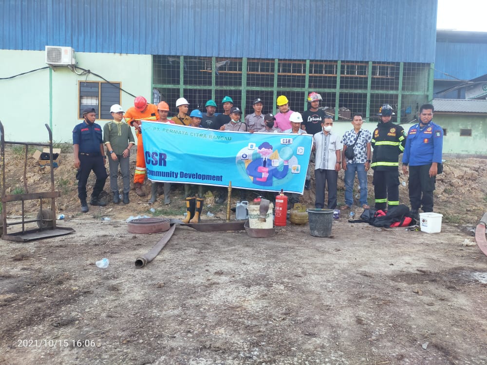 Antisipasi Kebakaran, PKS PT Permata Citra Rangau Gandeng DAMKAR Mandau