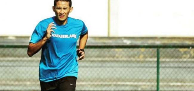 Selesai Deklarasi Kampanye Damai, Sandiaga Uno Lari Sejauh 5 Kilometer