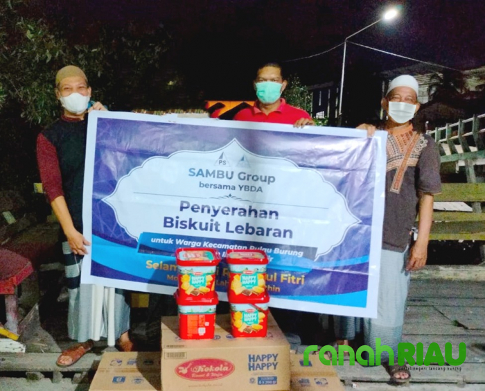 Sambut Lebaran, Sambu Group Lanjutkan Tradisi di Kecamatan Pulau Burung  