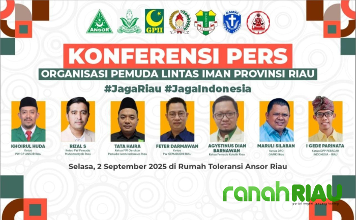 Konferensi Pers Pemuda Muhammadiyah Riau dan Pemuda Lintas Organisasi Lintas Agama